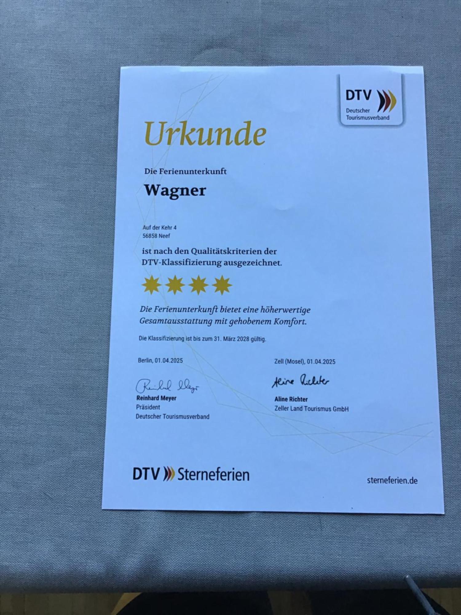 Ferienwohnung Wagner 4 Sterne Neef Exterior foto
